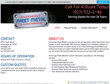 Tablet Screenshot of anchoragesheetmetal.com